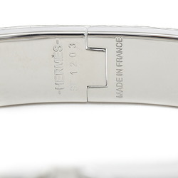 Hermes Click Grenan Enamel Bracelet Bangle Silver Matte Black