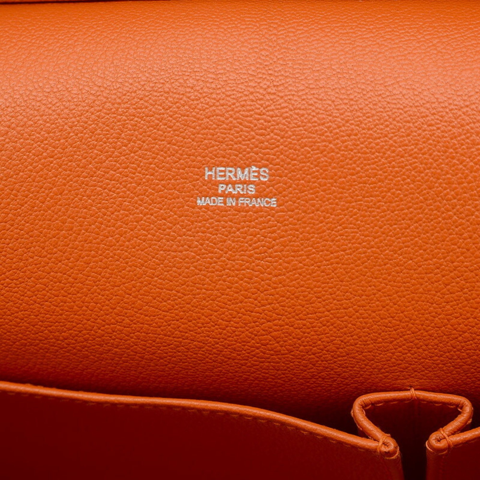 Hermes Gypsiere 28 Shoulder Bag Taurillon Clemence Orange P Stamp