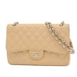 Chanel Deca Matelasse 30 Double Chain Shoulder Bag Caviar Beige A28600