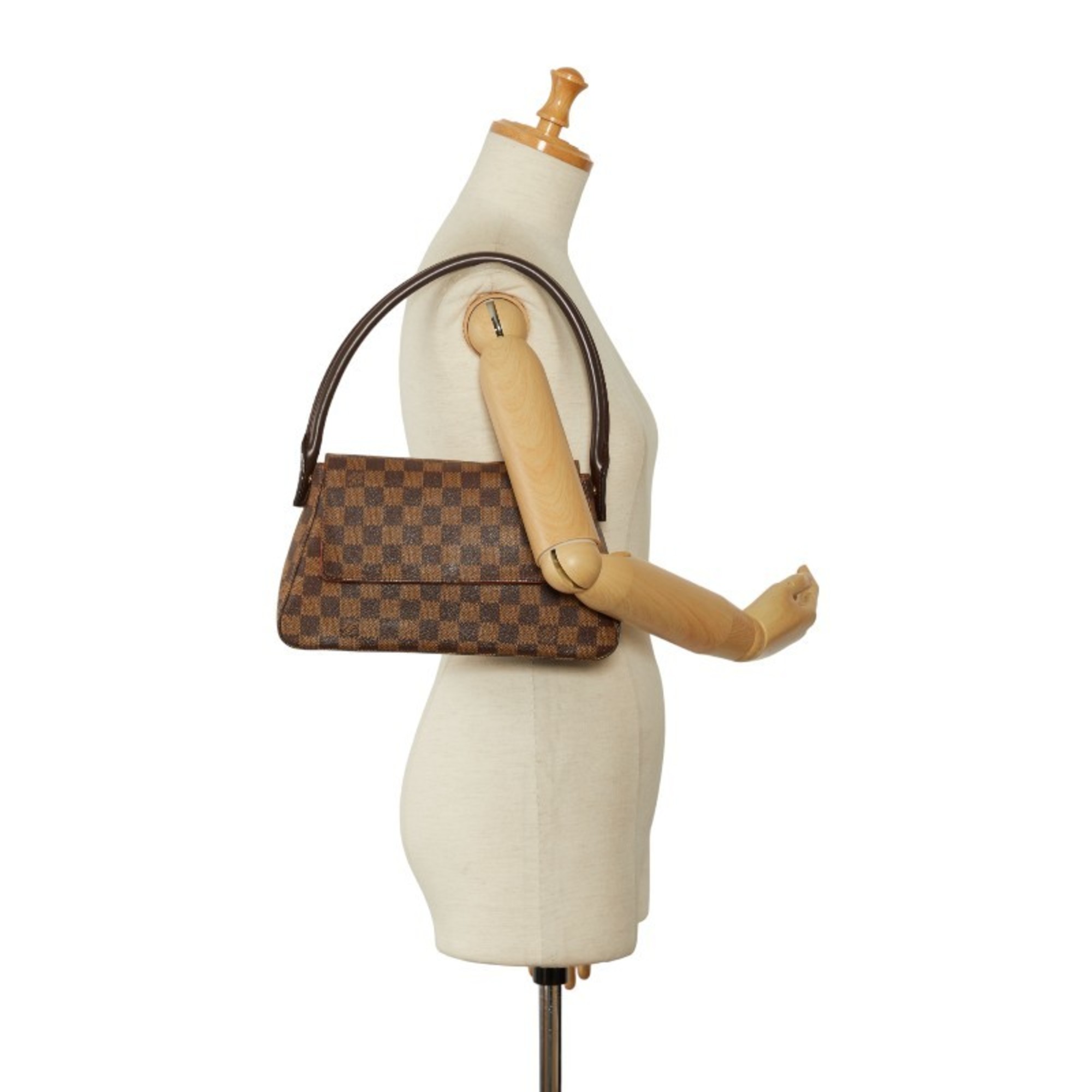Louis Vuitton Damier Looping Special Order Handbag Shoulder Bag N51148 Brown PVC Leather Women's LOUIS VUITTON