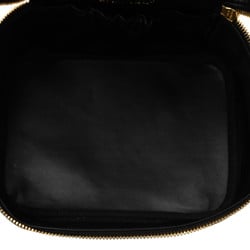 Chanel Coco Mark Handbag Vanity Bag Black Leather Women's CHANEL