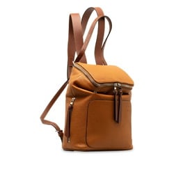 LOEWE Anagram Goya Small Backpack Camel Brown Leather Women's