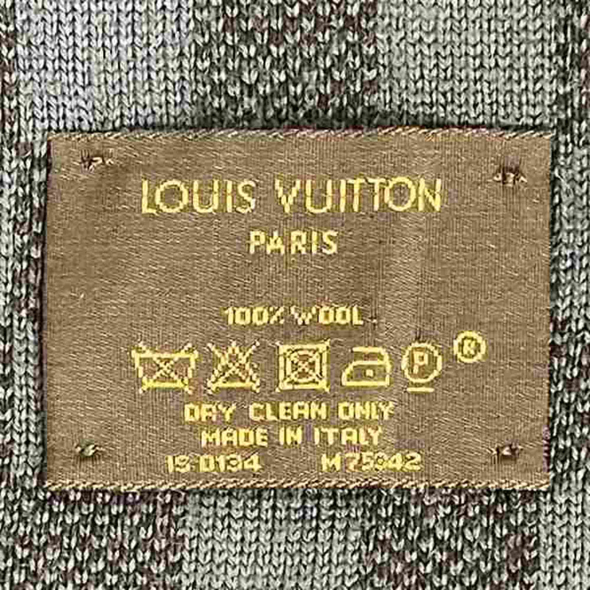 Louis Vuitton Damier Echarpe Petit M75342 Grey Accessories Scarf Men's Women's