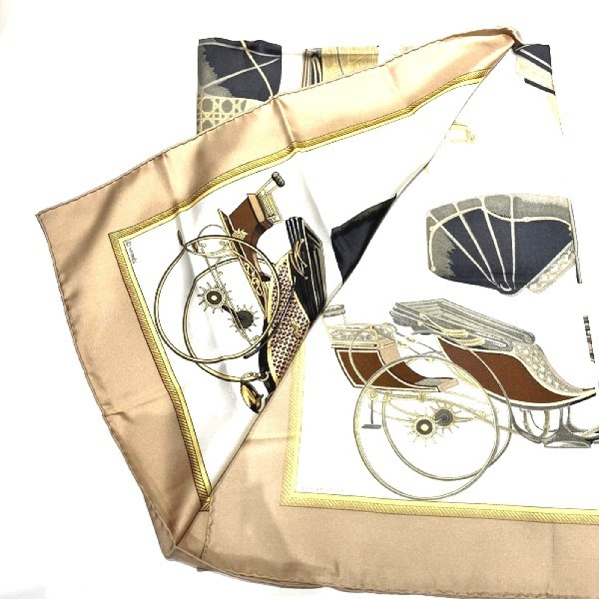 Hermes Carré 90 Folding Covered Carriage Accessories Scarves Women's