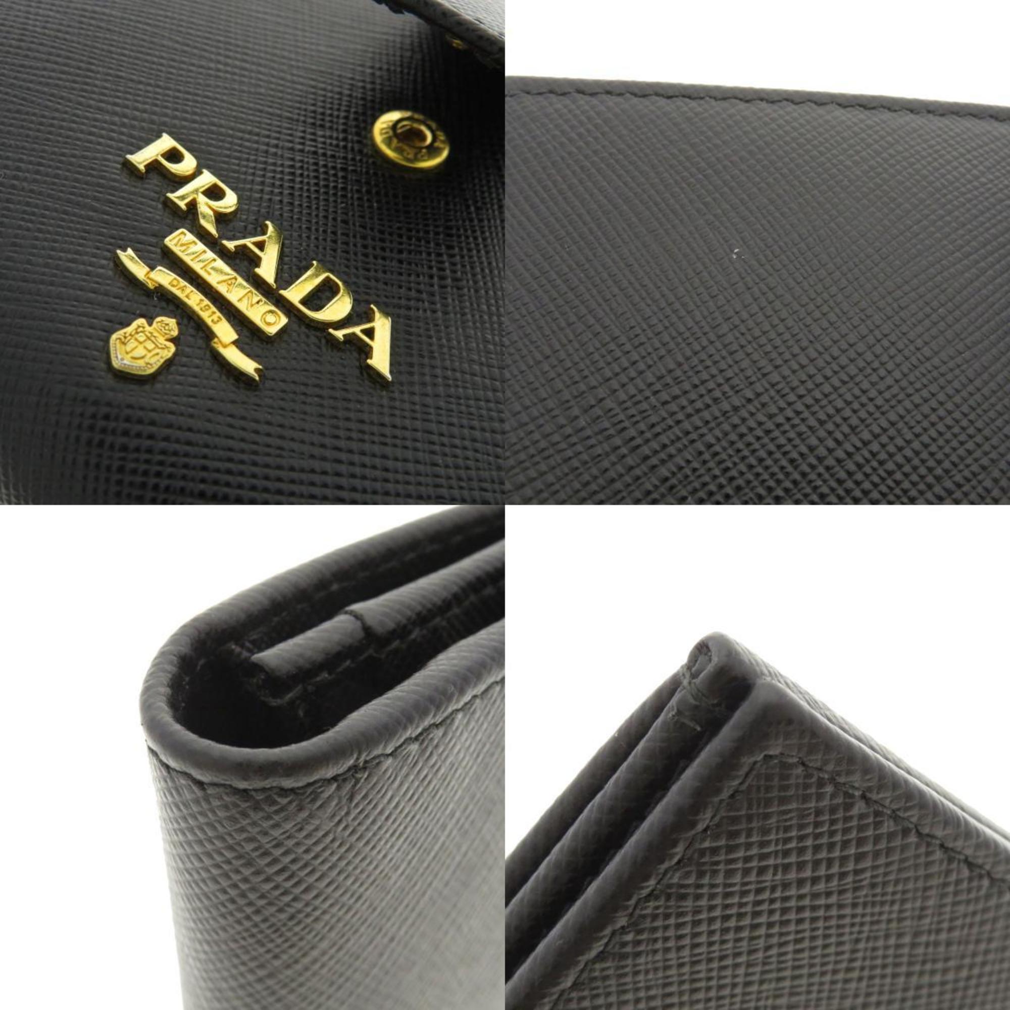 PRADA 1MV025 motif long wallet leather women's