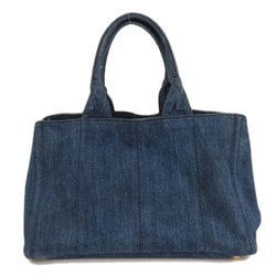 PRADA B1877B Canapa Tote Bag Denim Women's