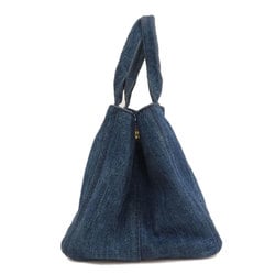 PRADA B1877B Canapa Tote Bag Denim Women's