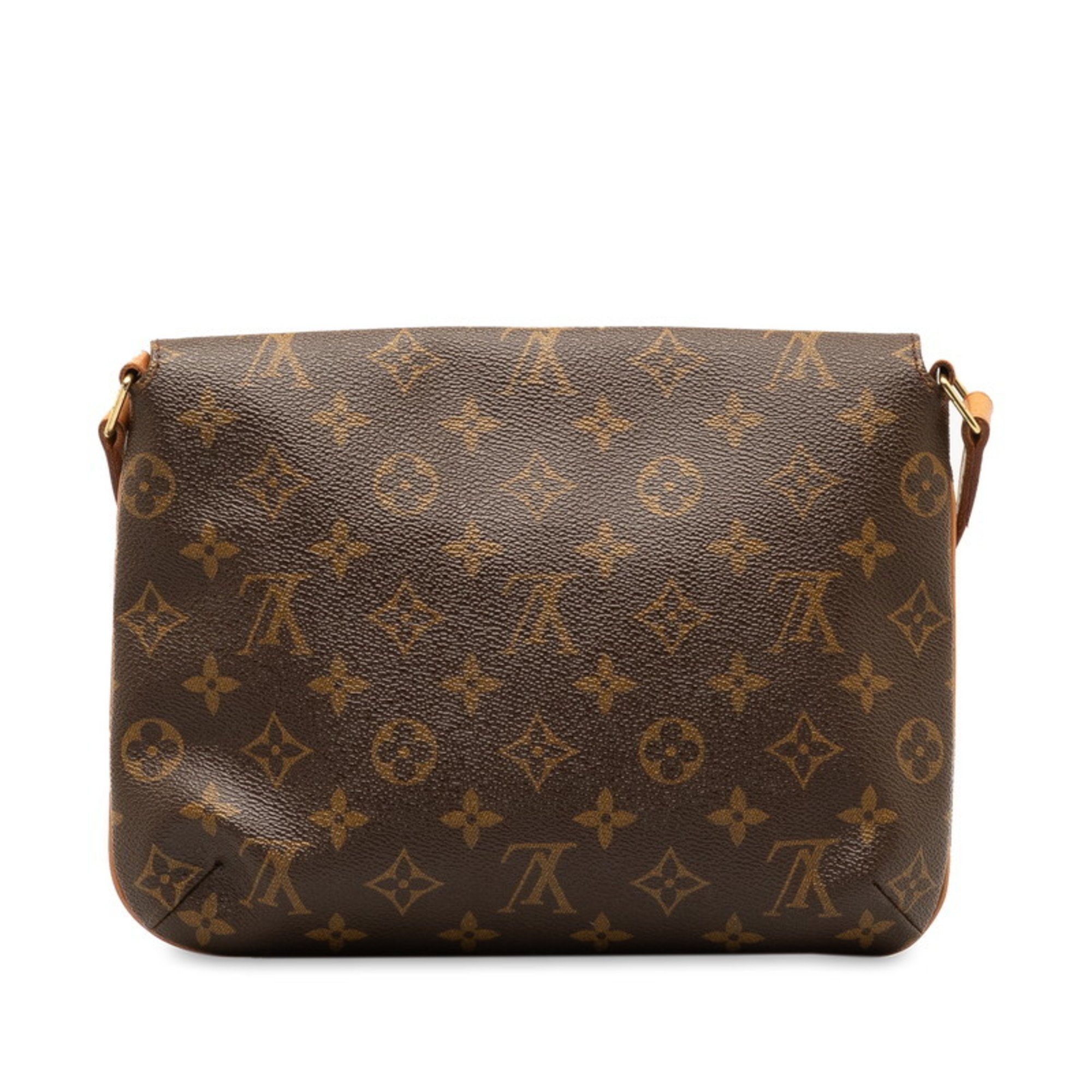 Louis Vuitton Monogram Musette Tango Short Shoulder Bag M51257 Brown PVC Leather Women's LOUIS VUITTON