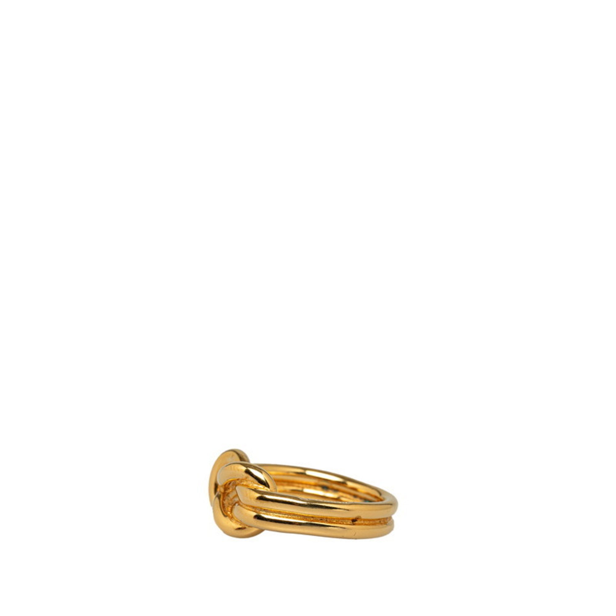 Hermes Atame Scarf Ring Gold Plated Women's HERMES