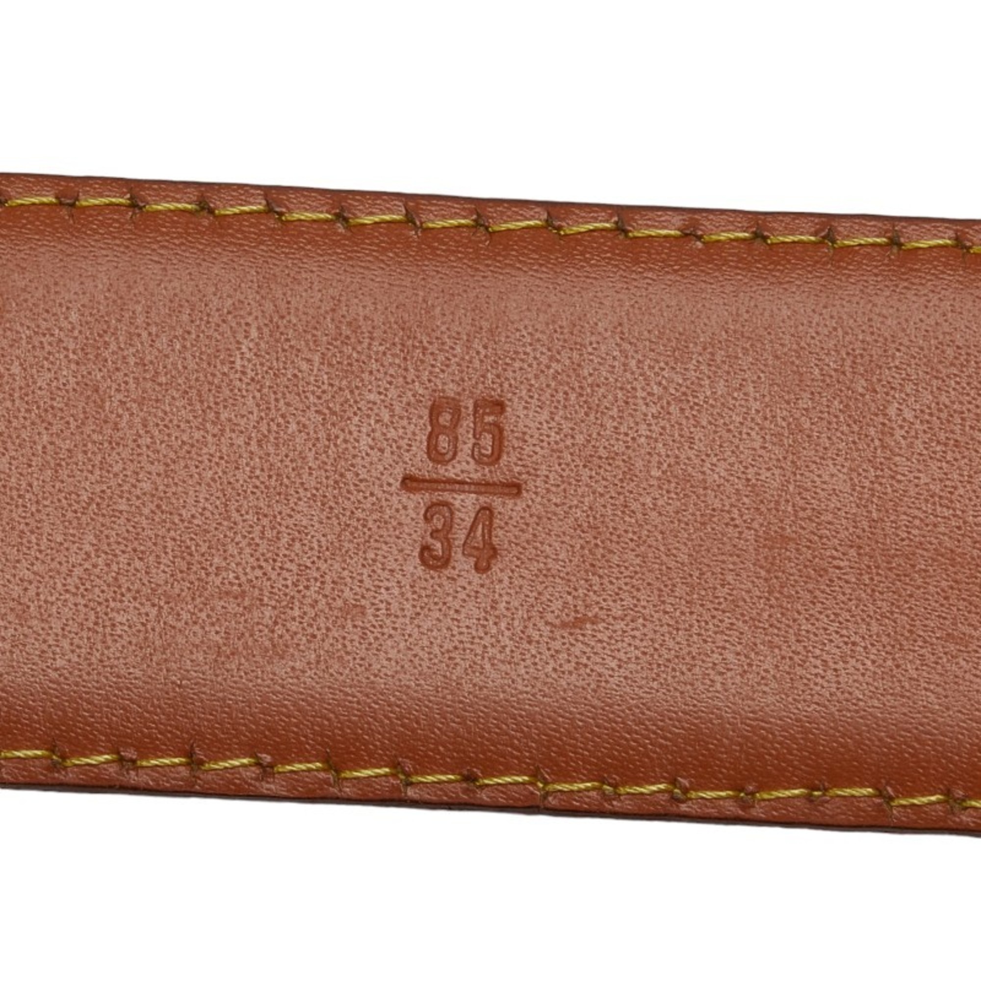 Louis Vuitton Epi Santur Classic Belt 34/85 R15008 Kenya Brown Leather Men's LOUIS VUITTON