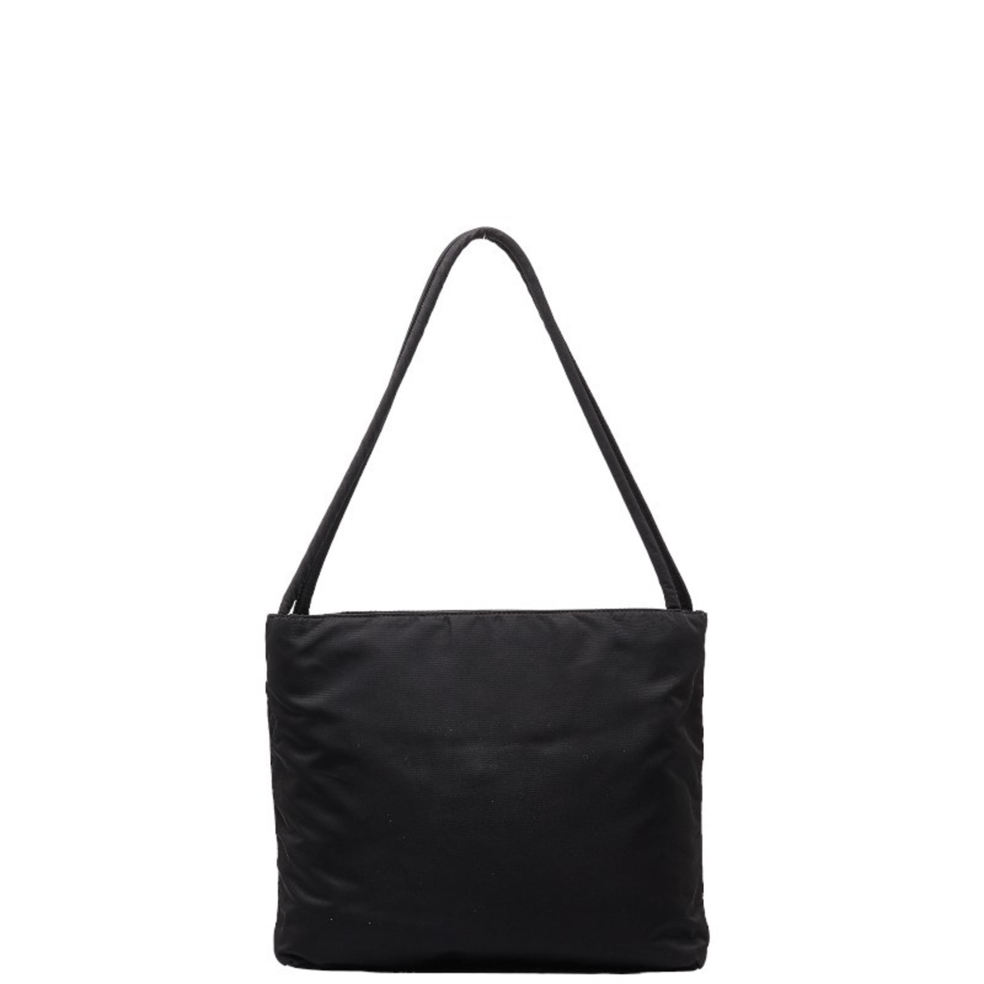 Prada Triangle Plate Tote Bag Shoulder B6243 Black Nylon Women's PRADA