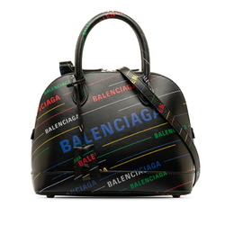 Balenciaga Ville S Handbag Shoulder Bag 550644 Black Multicolor Leather Women's BALENCIAGA