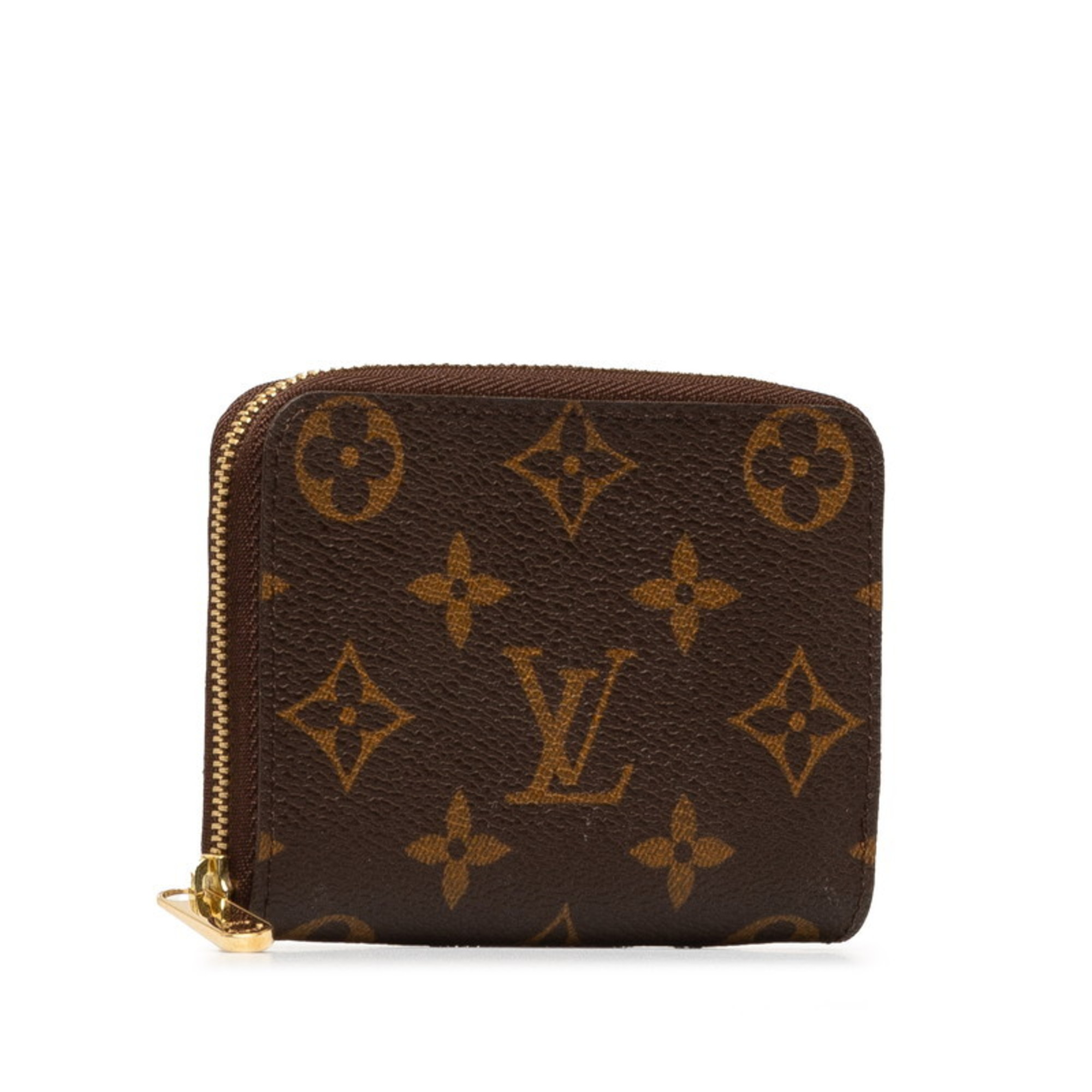 Louis Vuitton Monogram Zippy Coin Purse Case M60067 Brown PVC Leather Women's LOUIS VUITTON