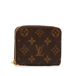 Louis Vuitton Monogram Zippy Coin Purse Case M60067 Brown PVC Leather Women's LOUIS VUITTON