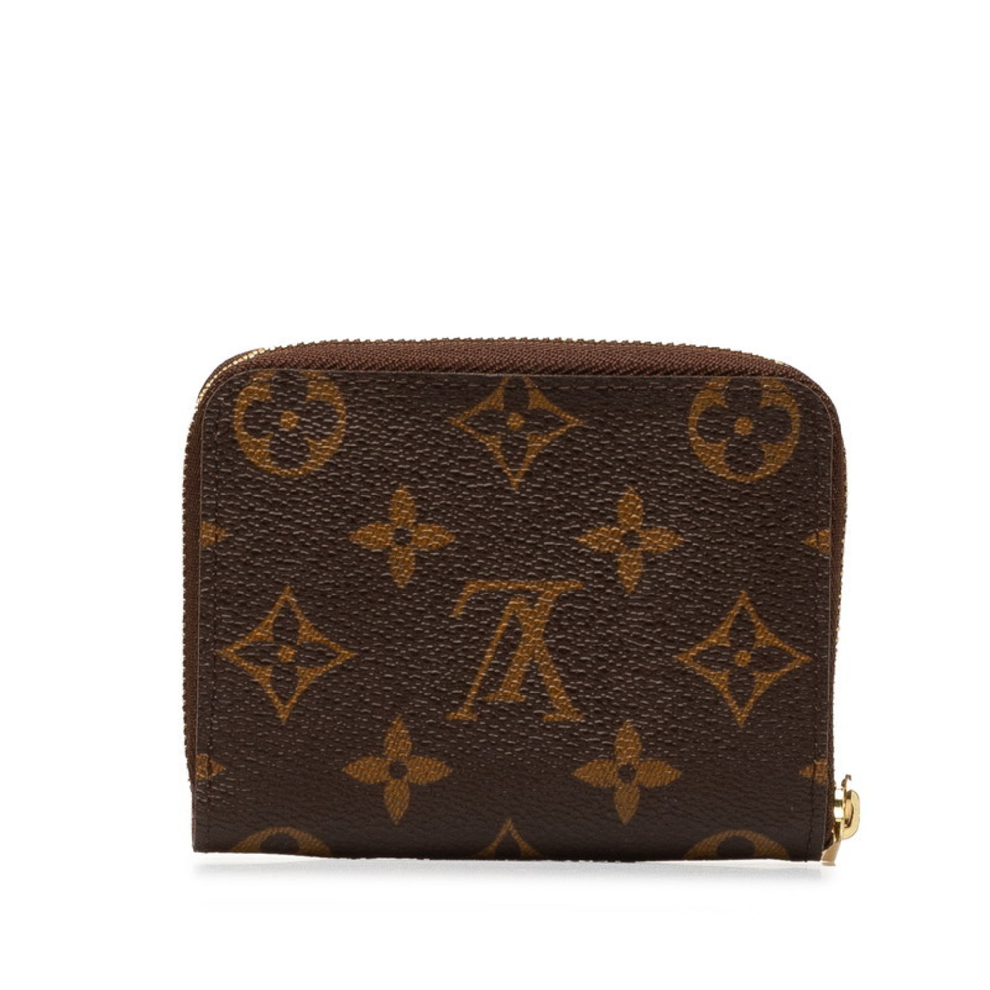 Louis Vuitton Monogram Zippy Coin Purse Case M60067 Brown PVC Leather Women's LOUIS VUITTON