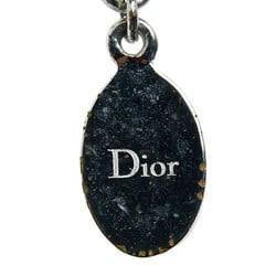 Christian Dior Dior rhinestone necklace silver metal women's
