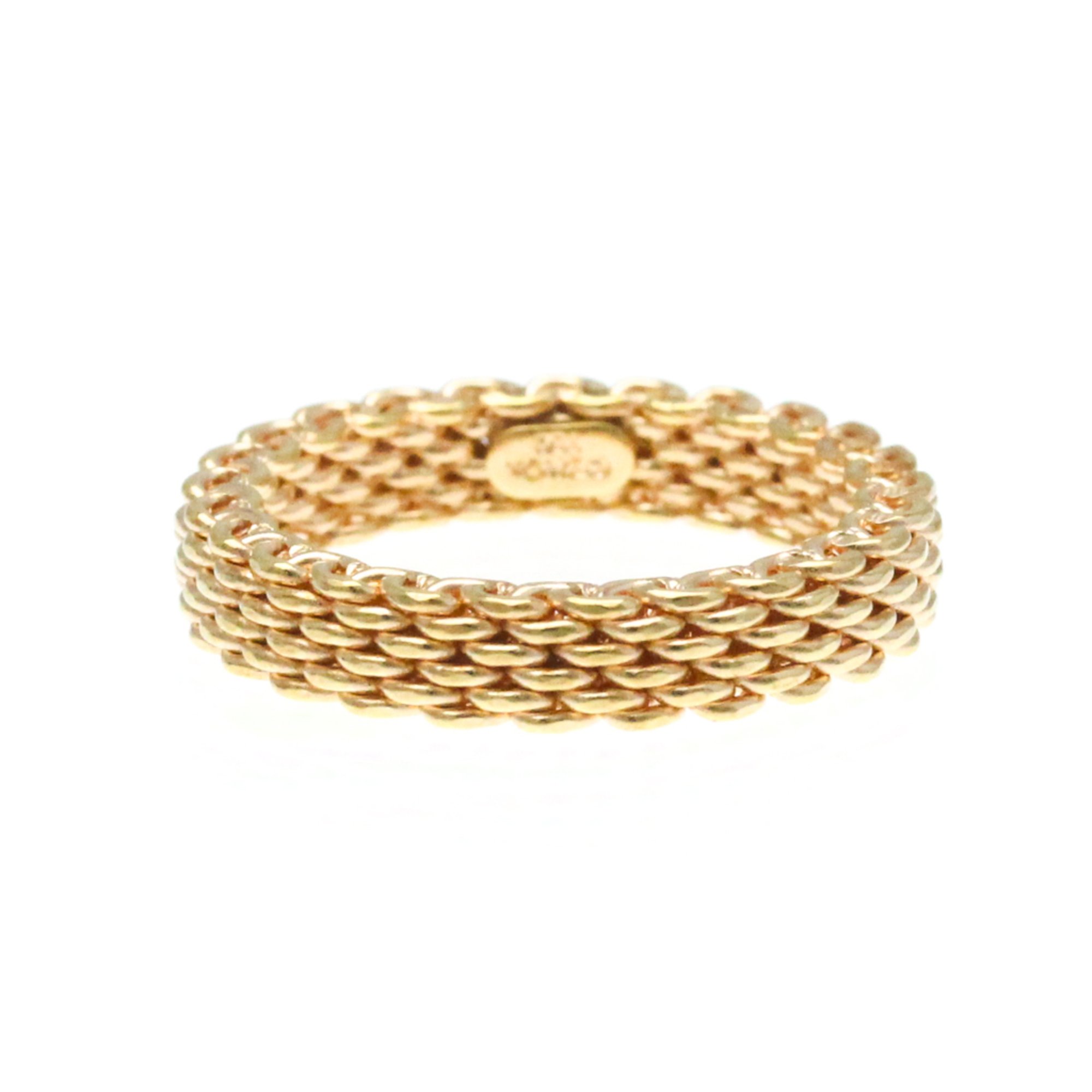 Tiffany Somerset Mesh Ring Pink Gold (18K) Fashion No Stone Band Ring Pink Gold