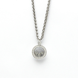 Chopard Happy Diamond 793957 White Gold (18K) Diamond Men,Women Fashion Pendant Necklace (Silver)