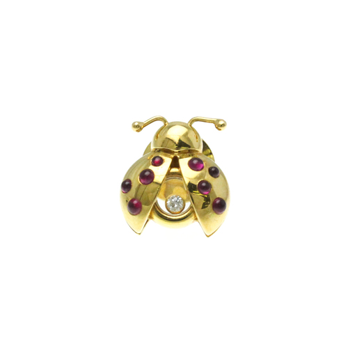 Chopard Ladybug Brooch 2186 Yellow Gold (18K) Diamond,Ruby Brooch Gold