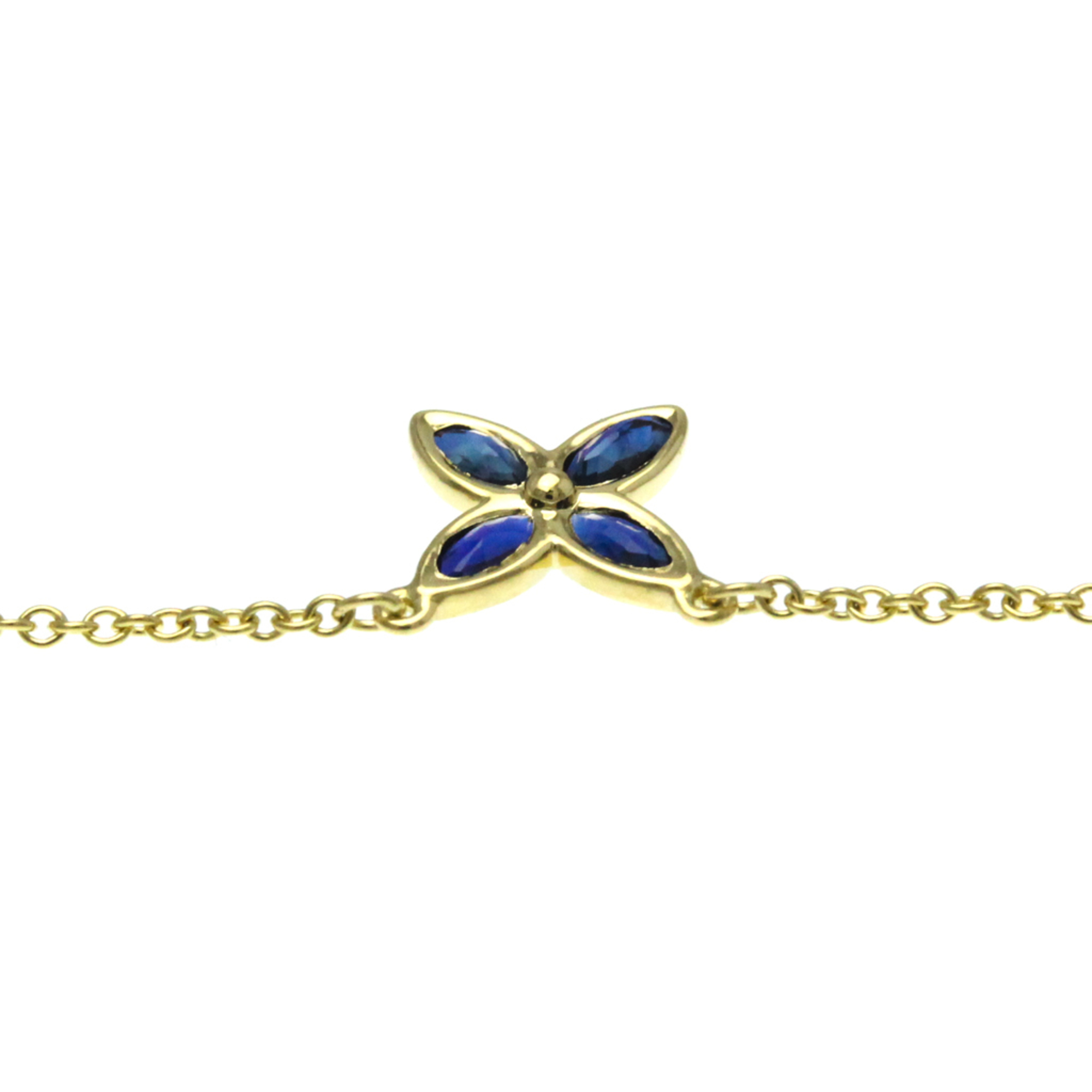 Tiffany Victoria Blue Sapphire Necklace Yellow Gold (18K) Sapphire Men,Women Fashion Pendant Necklace (Gold)