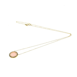 Tiffany T-circle Diamond Shell Necklace Pink Gold (18K) Diamond,Shell Men,Women Fashion Pendant Necklace (Pink Gold)