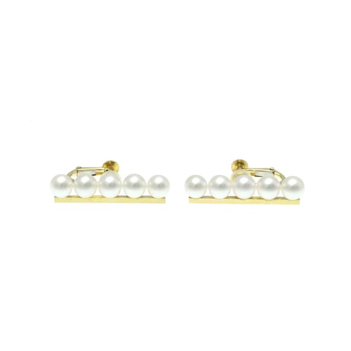 Tasaki Balance Pearl Yellow Gold (18K) Clip Earrings Gold