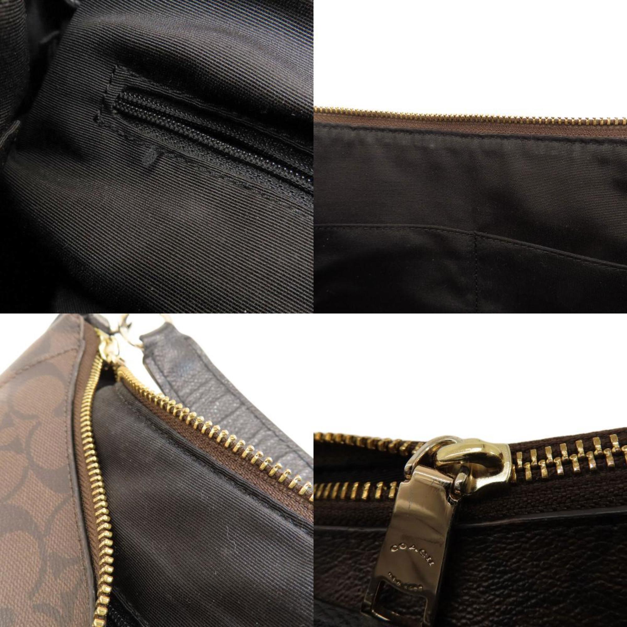 Coach F34899 Signature Shoulder Bag PVC/Leather Women's COACH