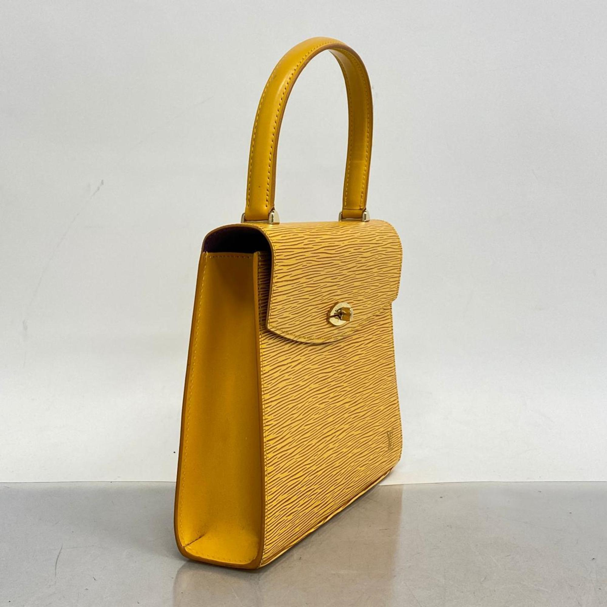Louis Vuitton Epi Malesherbes Handbag M52379 Jaune Ladies