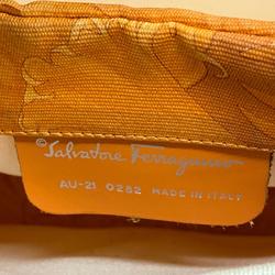 Salvatore Ferragamo shoulder bag leather vinyl orange ladies