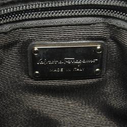 Salvatore Ferragamo Shoulder Bag Gancini Cotton Black Women's