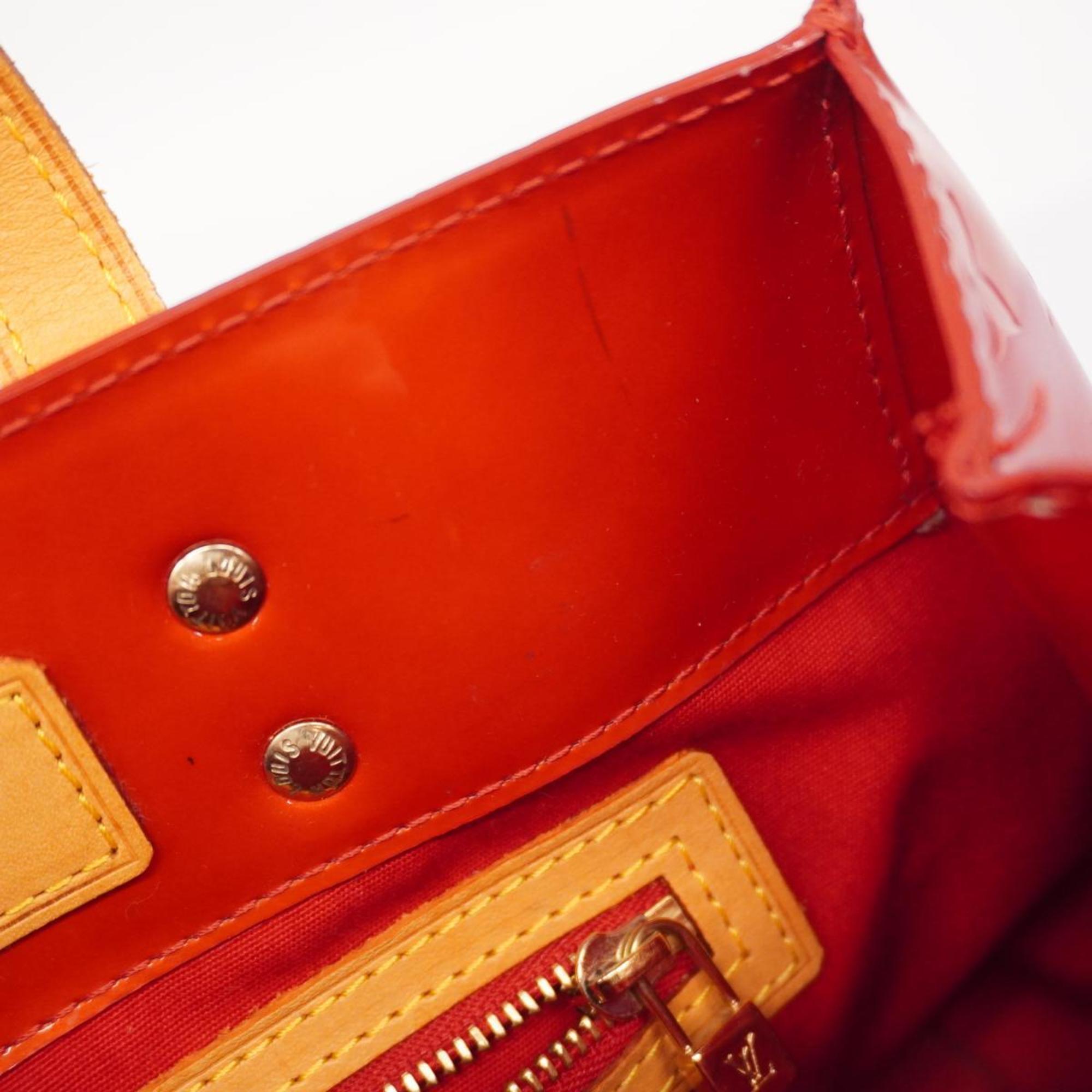 Louis Vuitton Handbag Vernis Reed PM M91088 Rouge Ladies
