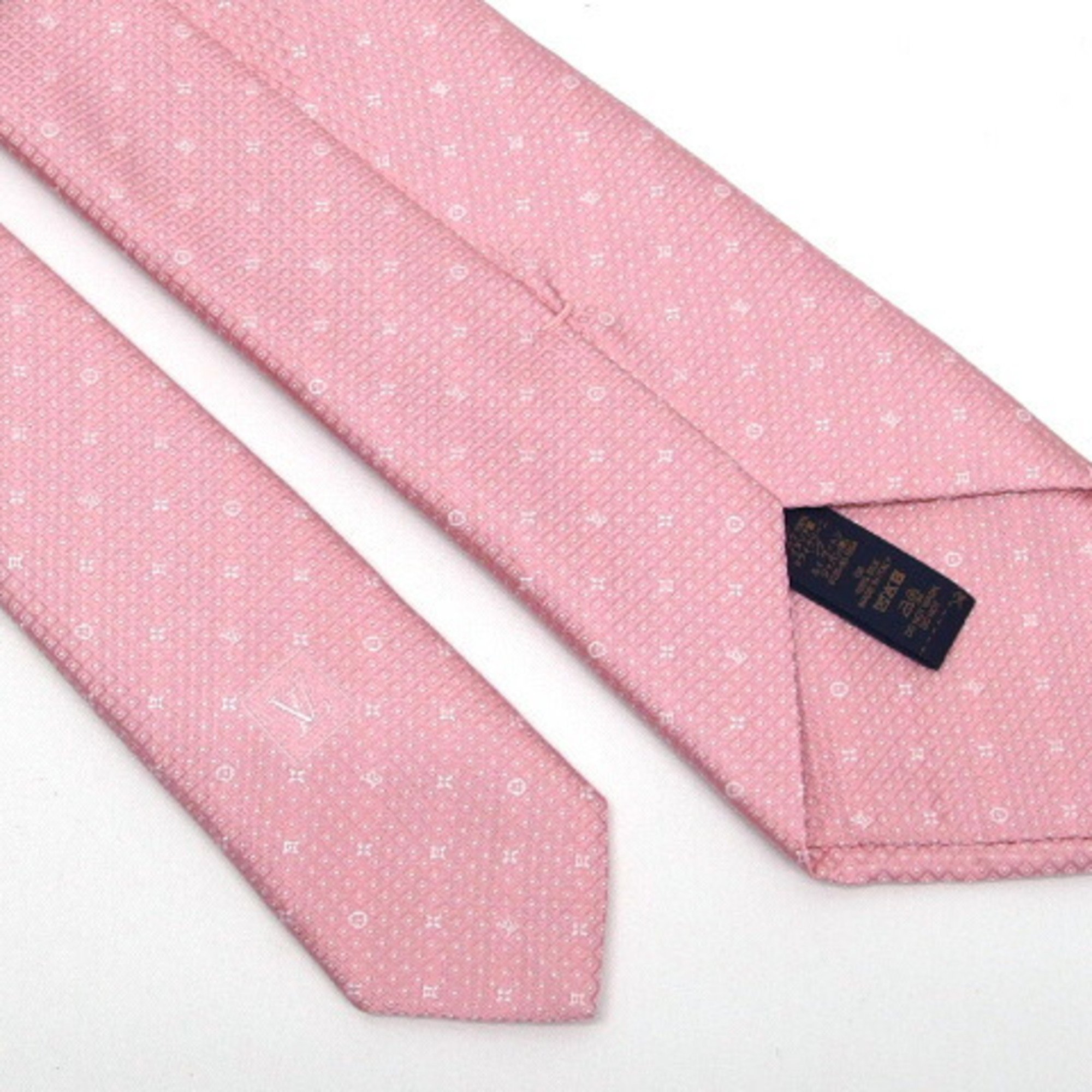 Louis Vuitton Cravate Monogram Pied de Pour Tie Light Pink