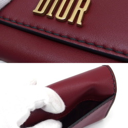 Christian Dior Tri-fold Compact Wallet Bordeaux (Deep Red)