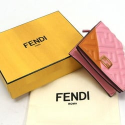 Fendi Bi-fold Compact Wallet Micro Pink x Multicolor