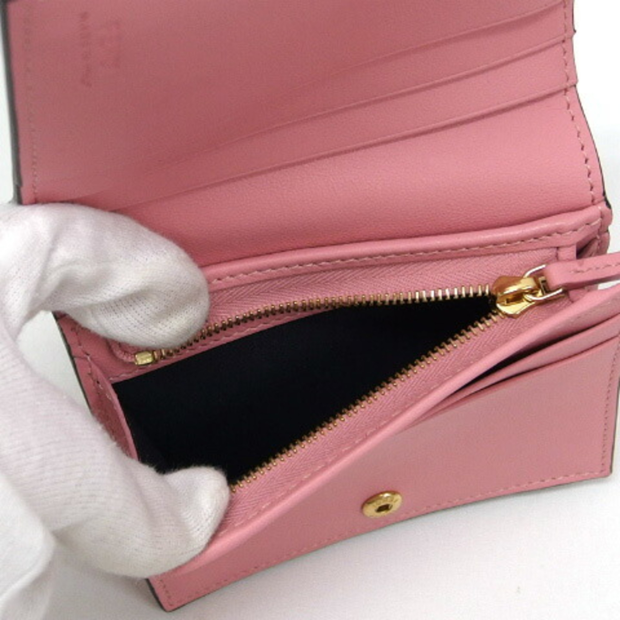 Fendi Bi-fold Compact Wallet Micro Pink x Multicolor