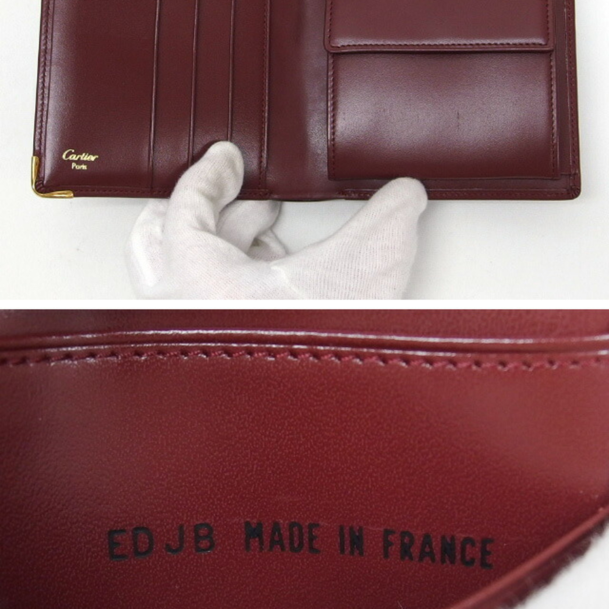 Cartier Must de Line Bi-fold Wallet Bordeaux