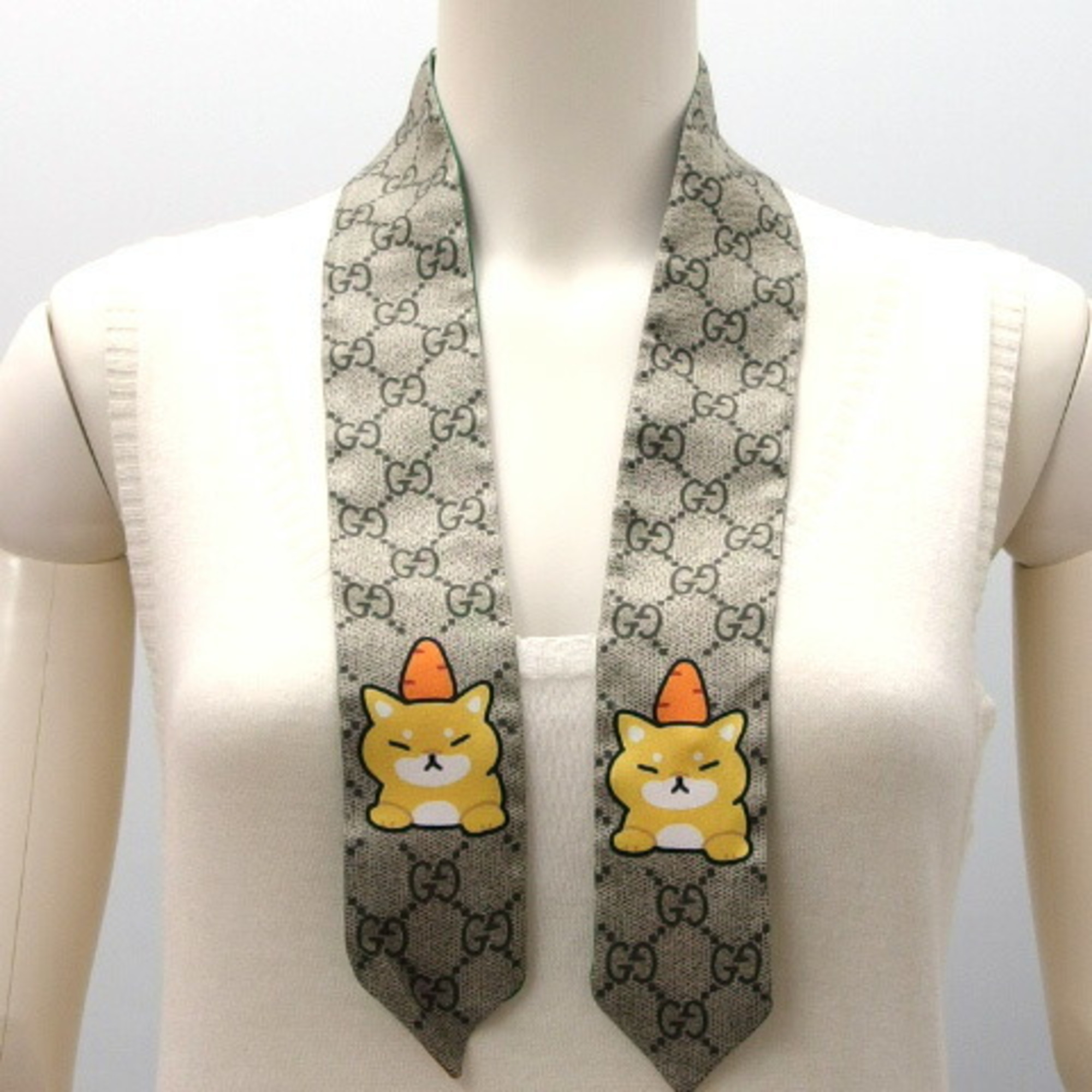 Gucci GG pattern Sherry line neck bow