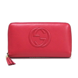 Gucci Soho Interlocking G Round Zip Wallet Fuchsia