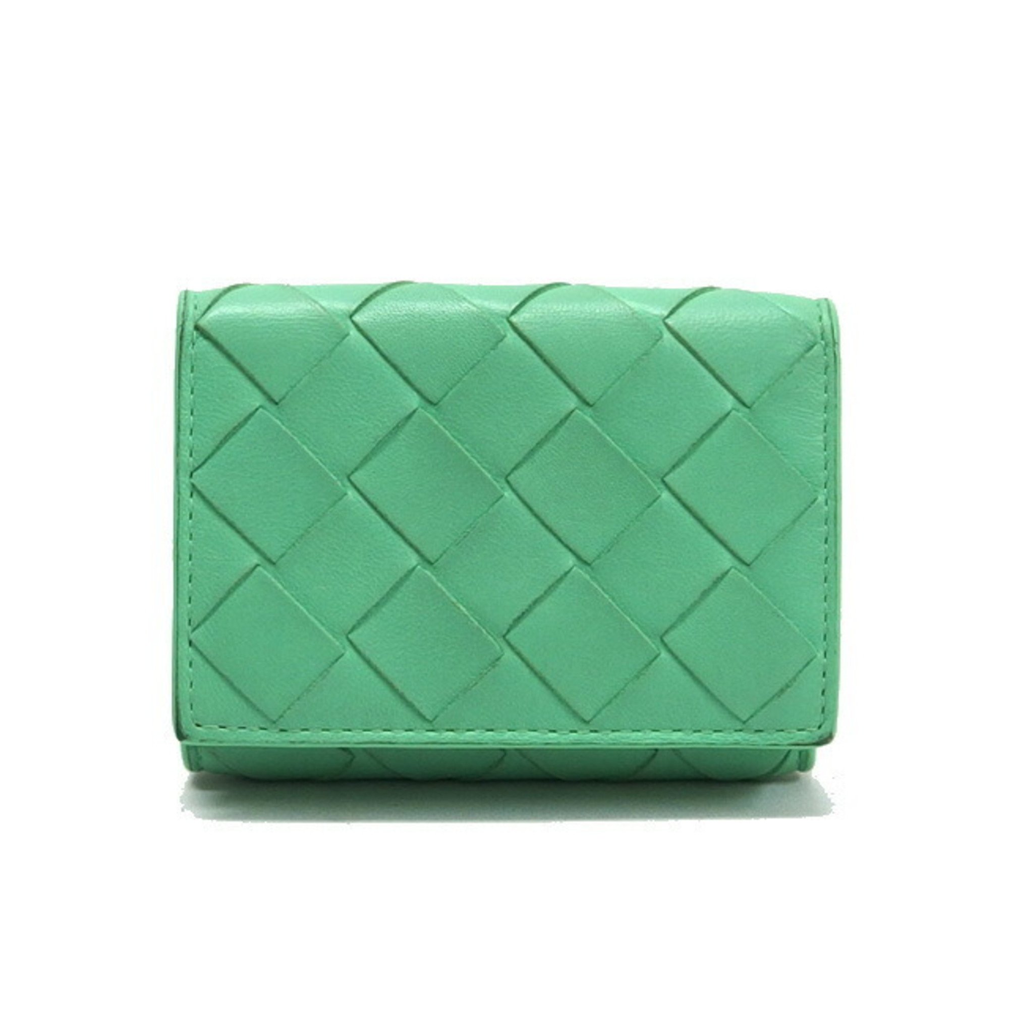 Bottega Veneta Maxi Intrecciato Tri-fold Compact Wallet