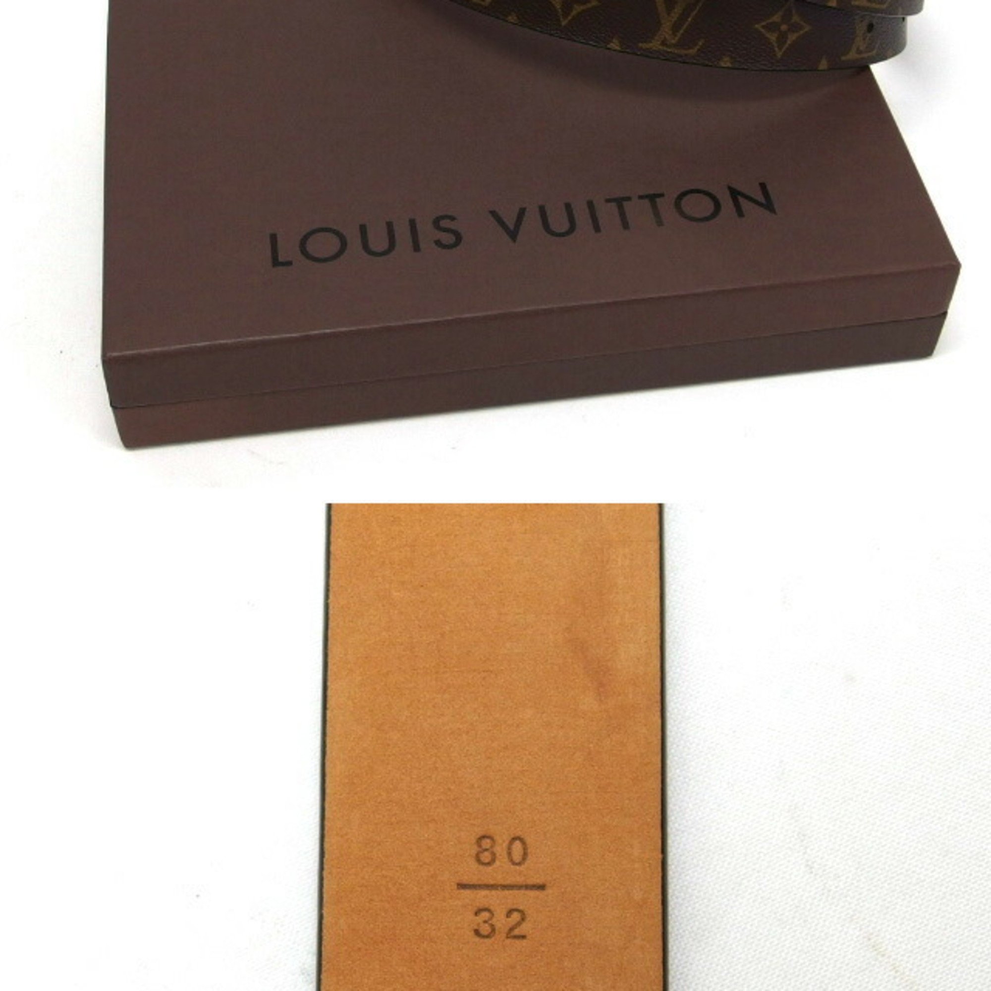Louis Vuitton Monogram Ceinture Carre Belt Size 80