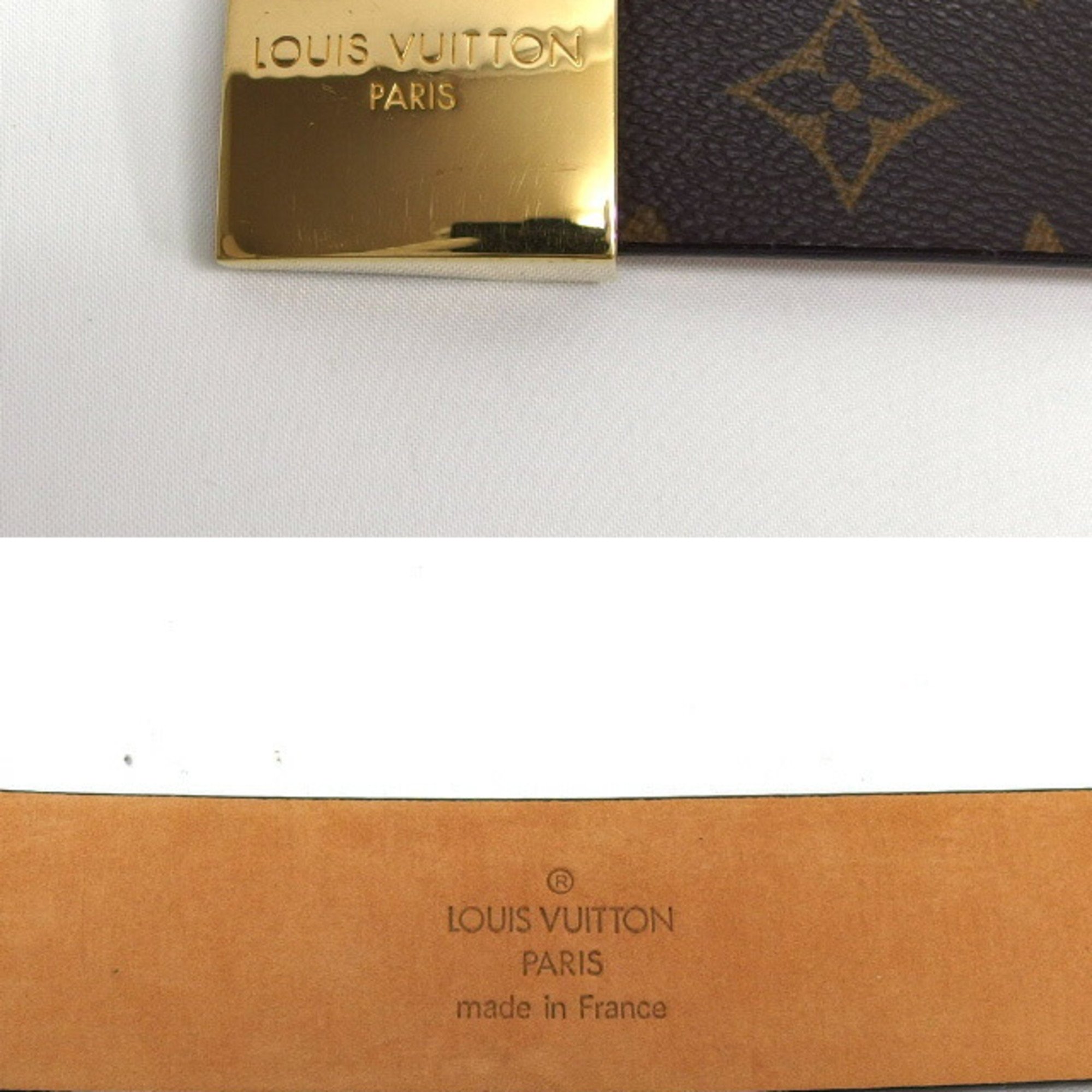 Louis Vuitton Monogram Ceinture Carre Belt Size 80