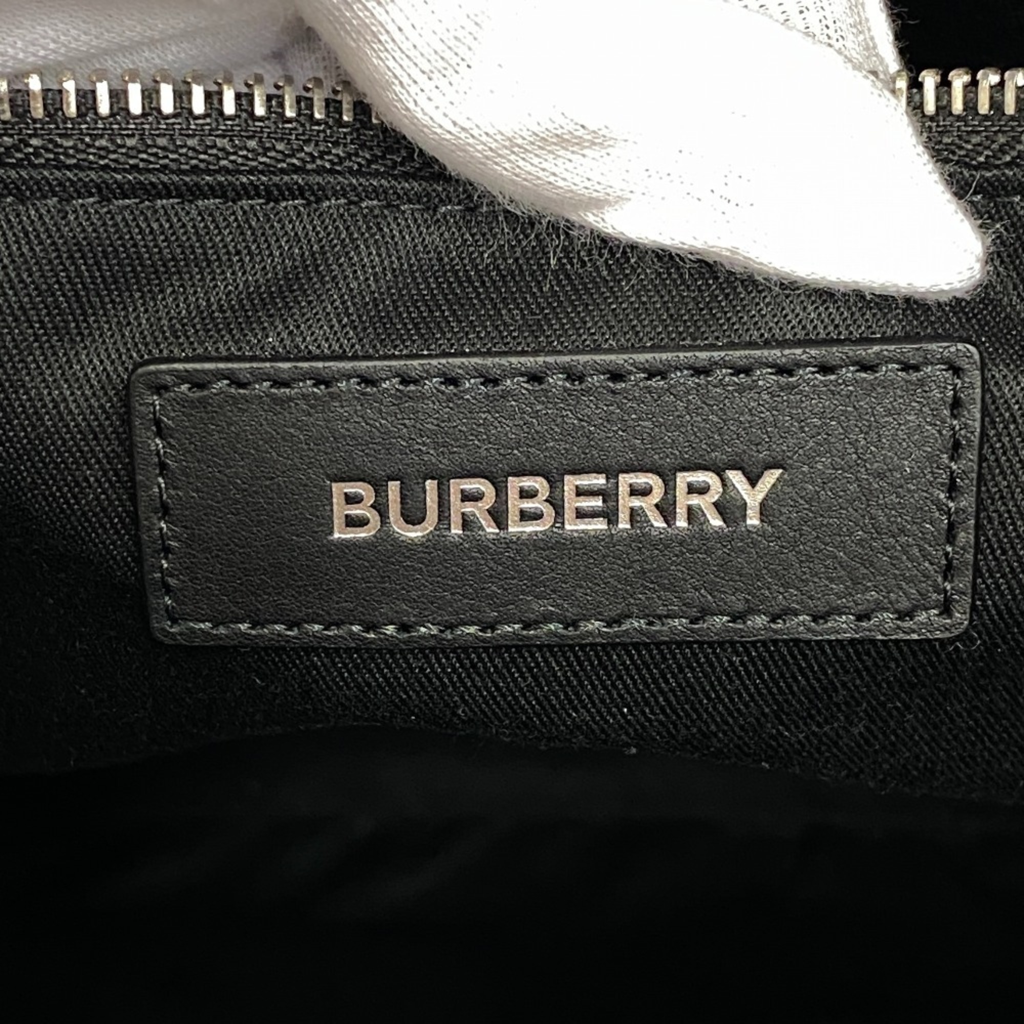 BURBERRY Burberry Shoulder Bag Check Tote Black Men's