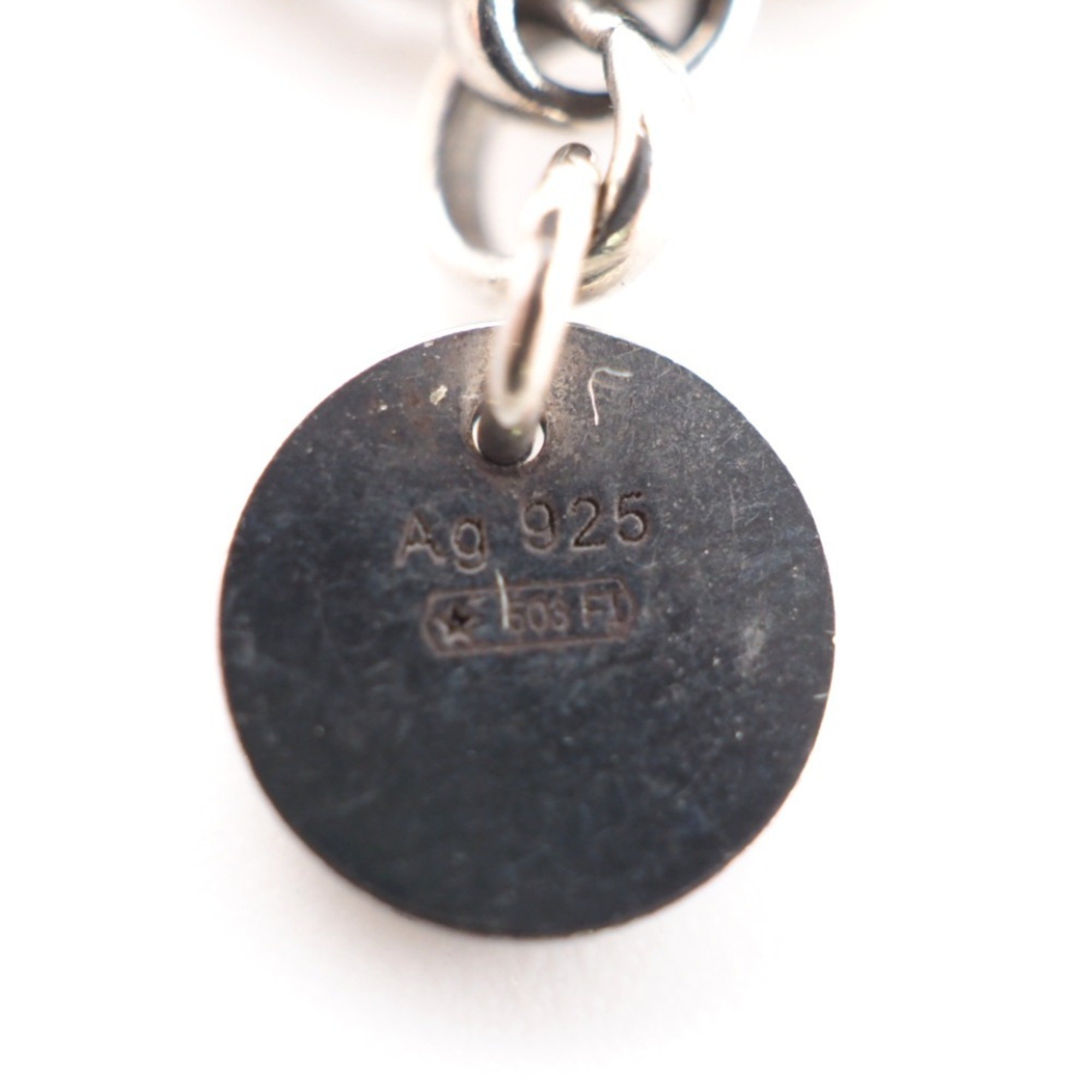 GUCCI Arabesque Interlocking G 925 7.0g Necklace Silver Unisex