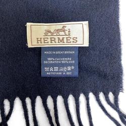 HERMES Hermes Scarf Dumbbell Embroidery Dark Navy Men's