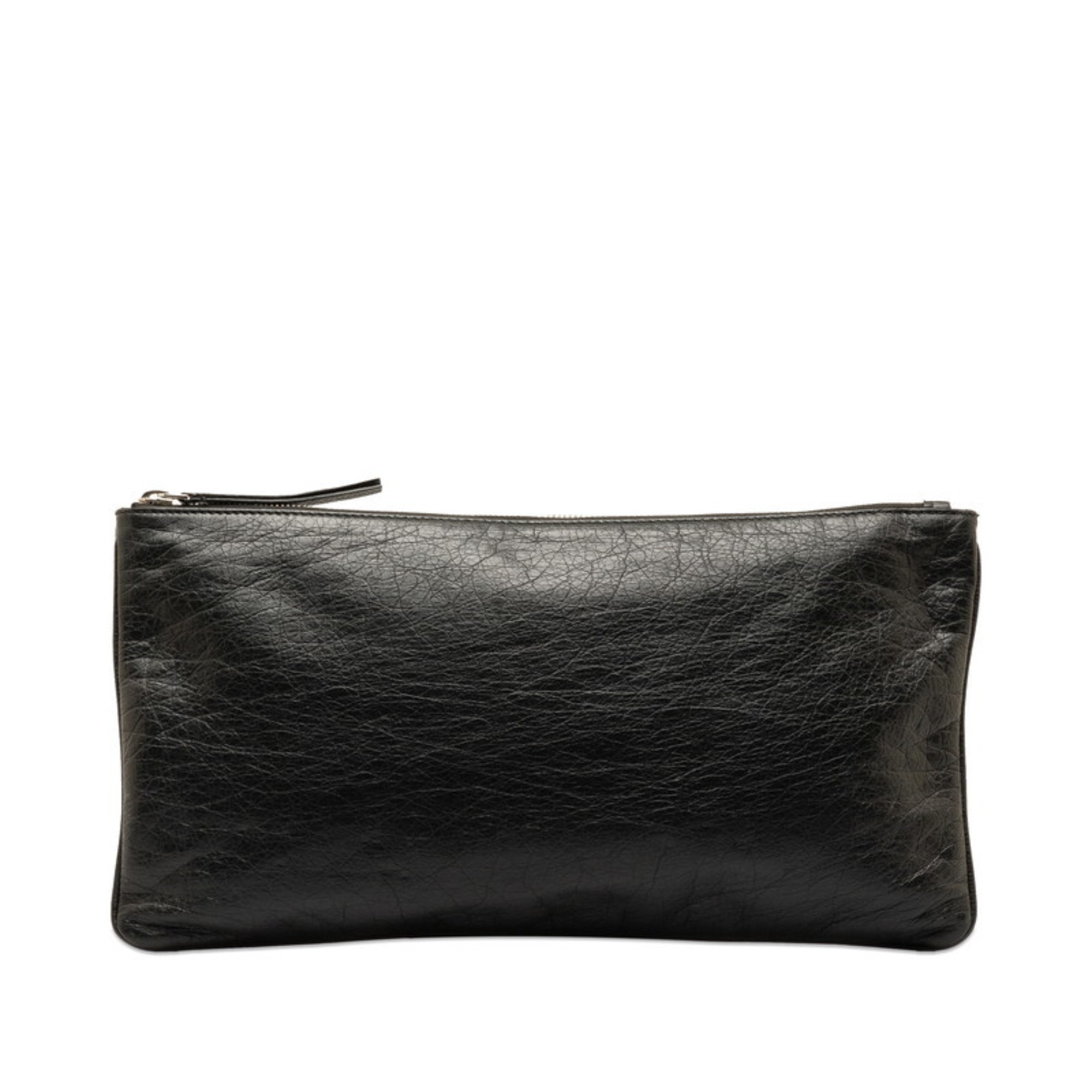Balenciaga Clutch Bag Second 506794 Black Leather Women's BALENCIAGA