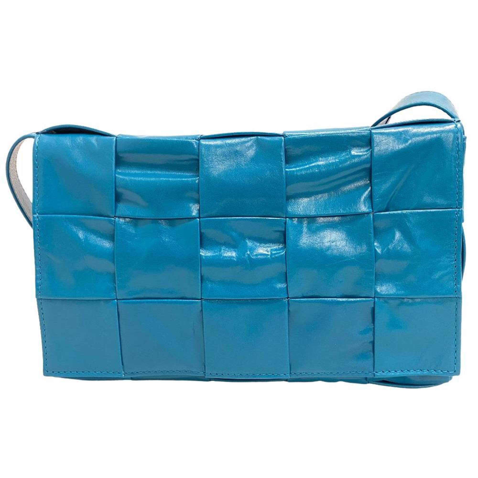 Bottega Veneta BOTTEGAVENETA Cassette Shoulder Bag Blue Women's