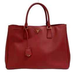 PRADA Prada Saffiano Luxe Handbag Red Women's