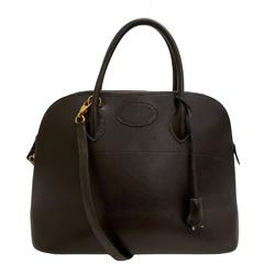 HERMES Bolide 35 Shoulder Bag 2000 Handbag Brown Women's