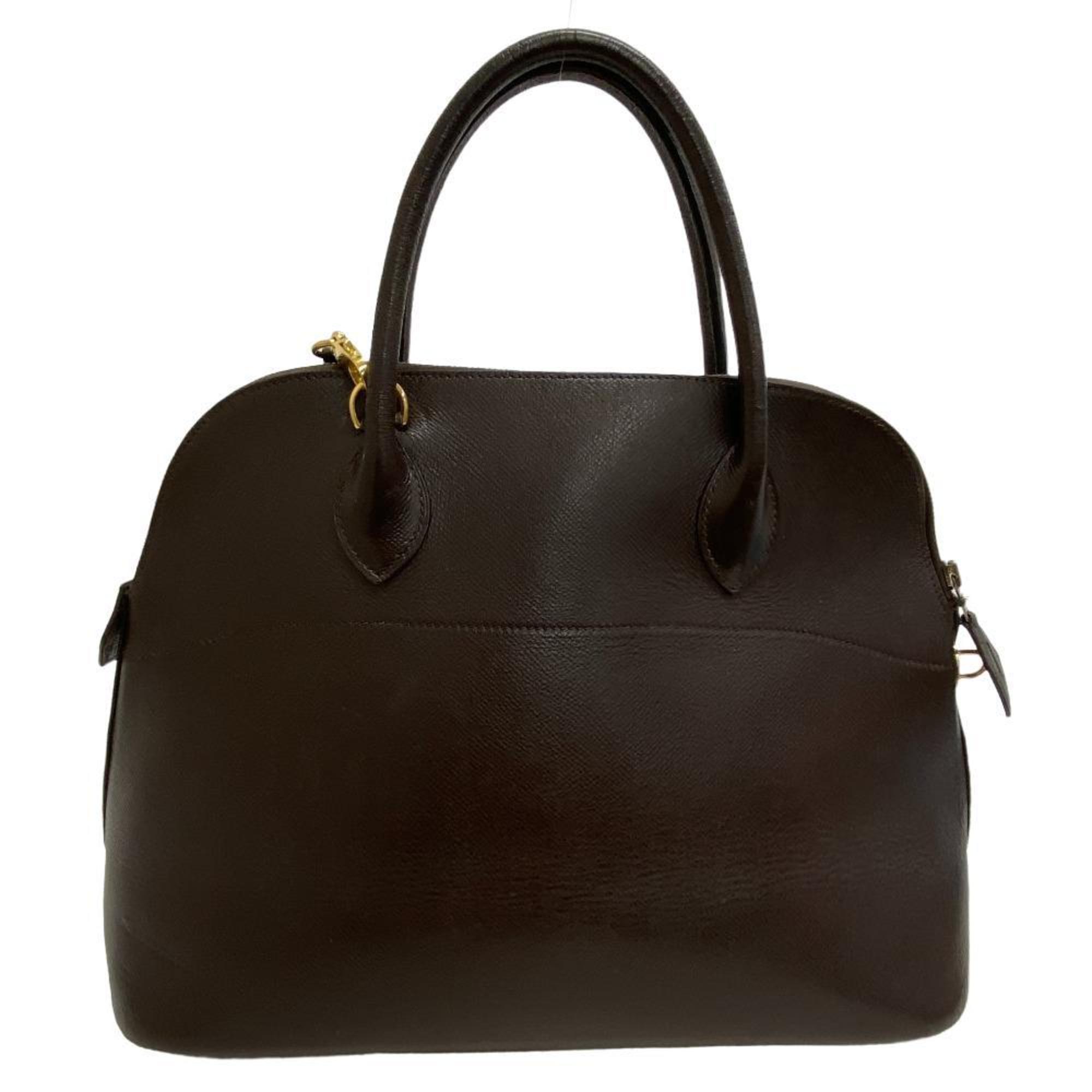 HERMES Bolide 35 Shoulder Bag 2000 Handbag Brown Women's