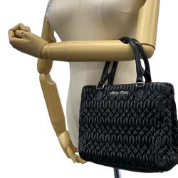 Miu Miu MIUMIU 5BA067 Nappa Crystal Shoulder Bag Handbag Black Women's